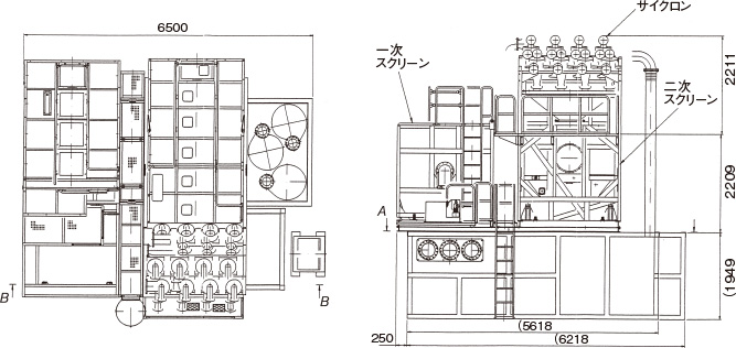 大容量土砂分離機（ロータリースクリーン）